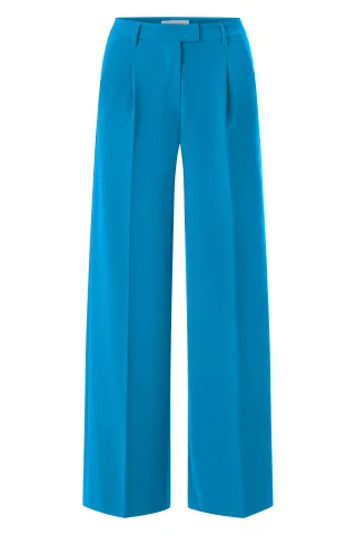 Rich & Royal - Pleated Wide leg blue jewel - Gr. - 38