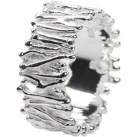 SILBERMOOS Silberring XL "Stäbchenring", 925 Sterling Silber
