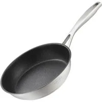 SILBERTHAL Bratpfanne 20cm beschichtet, Induktion, Edelstahlpfanne, Edelstahl (1-tlg), für alle Herdarten, backofenfest