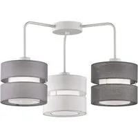 WOFI Deckenleuchte, Leuchtmittel nicht inklusive, Deckenleuchte Lampe Wohnzimmerleuchte 3 flammig Textil