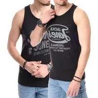 Jack & Jones Tanktop Bedrucktes Shirt aus Baumwolle (2er-Pack) mit Print