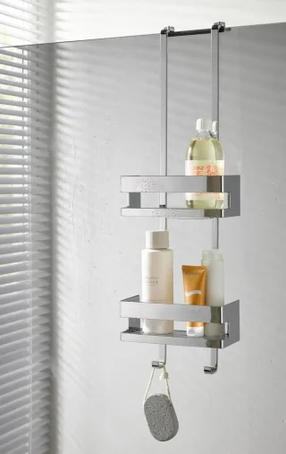 emco system 2 Türetagere mit 2 verschiebbaren Wandkörben und mit 2 Haken, chrom, 354500125 354500125