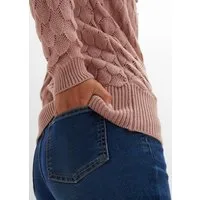 bonprix Strickpullover im tollen Ajour-Strick, Wickeloptik, bequeme Passform