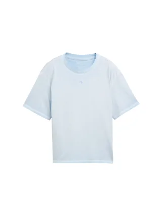 Denim Tom Tailor - Boxy Fit T-Shirt dusty sky blue - Gr. - L