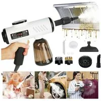 QUBEBU Handdampfreiniger Multifunktions-Dampfreiniger Handgerät Mit 9 Zubehörteilen 1.8m Kabel, 1200 W, Flächenleistung: 40 m², Hand-Dampfreiniger für alles – Polstermöbel, Fliesen, Böden