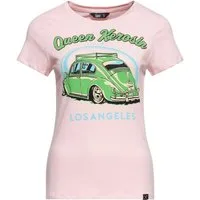 QueenKerosin Print-Shirt Los Angeles (1-tlg) mit Oldtimer-Print