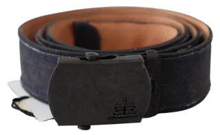 Ermanno Scervino Blauer Leder-Ratschenverschlussgürtel
