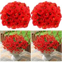 Kunstblumenstrauß Künstliche Blumen Balkon Kunstblumen Outdoor Balkonblumen, Zaewry, Blumen Künstliche Balkonpflanzen Seidenblumen wie echt