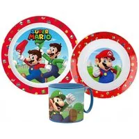 Super Mario Kindergeschirr-Set Super Mario Mushroom Kingdom Geschirrset Mikro