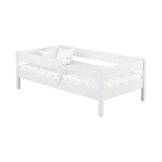 Lukdom Kinderbett, Weiß, Holzwerkstoff, 80x160 cm, Kinder- & Jugendzimmer, Kindermöbel, Kinderbetten, Kindereinzelbetten