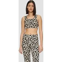 s.Oliver Muscleshirt T-Shirt Bustier Bustier mit Leo-Print
