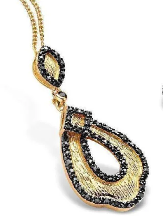 Orphelia Damen-Anhänger Sterling-Silber 925 mit Kette – Gold PEN-1901-B