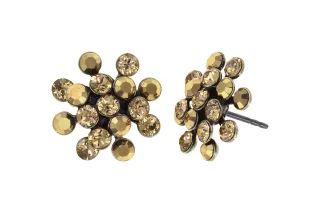 konplott - Ohrstecker - Magic Fireball Mini gelb/braun