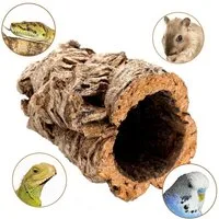 halmland Vogelspielplatz Korkröhre 20cm für Nager, Hamster, Wellensittiche, Reptilien Naturkork