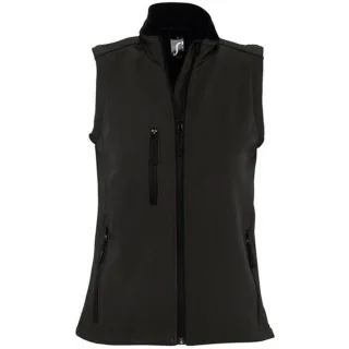 SOLS Womens/Ladies Rallye Soft Shell Bodywarmer Jacke (Schwarz)