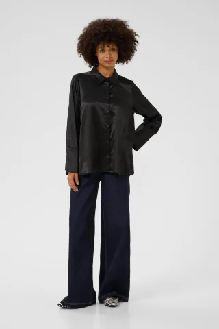 Langarm - Hemd CUmollie Loose fit black