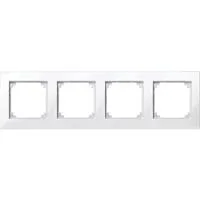 M-PLAN Rahmen 4-fach polarweiß glänzend Kunststoff Thermoplast brillante Oberfläche weiß (glänzend), Retail