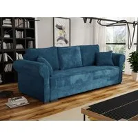 MIRJAN24 Schlafsofa Olimpia Cord, mit Schlaffunktion und Bettkasten, Freistehendes Sofa, 3 Sitzer, Kissen Set