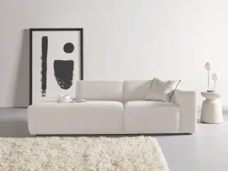 Home affaire 2-Sitzer "Noord mit Kedernaht, Breite 227 cm" Cord, Struktur, Webstoff, mit Wellenunterfederung, Massivholzrahmen