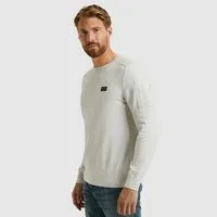 PME LEGEND Rundhalspullover mit Logo Stickerei