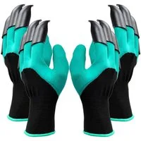 FOUORTUNATE-BEE Gartenhandschuhe Gartenhandschuhe mit Krallen Wasserdicht 2 Paar Pflanzhandschuhe (2-St) Handschuhe Garten Pflanzen Graben Geschenk Damen Herren Set XXL