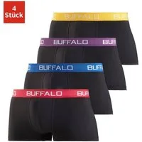 Buffalo Hipster (Packung, 4-St) knapp sitzende Boxershorts mit Kontrastbund aus Baumwollmischung
