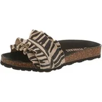 VERBENAS ROCIO Pantolette Strandschuh, Sommerschuh, Urlaubsschuh mit Rüschen
