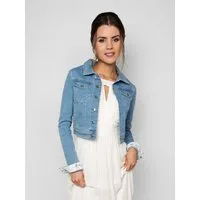 ANNIS WIESBADEN EST. 2021 Jeansjacke Premium Brautjacke (made in Europe) Jeansjacke mit Spitze & Bestickung auch in großen Größen erhältlich, mit Spitze, mit Bestickung