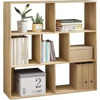 EUGAD Bücherregal, 1-tlg., Würfelregal mit 7 Fächern, Raumteiler 100x100x30 cm
