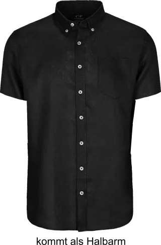 COMMANDER Finest Clothing - Hemd, 1/2 Arm black - Gr. - S