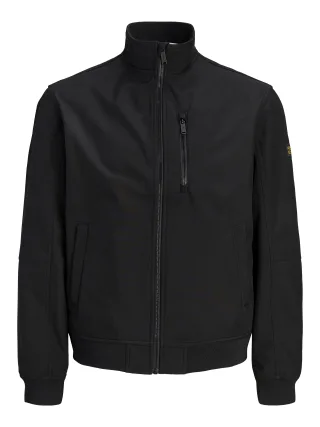 JACK&JONES - JJELIAM SOFTSHELL BOMBER NOOS Black - Gr. - S
