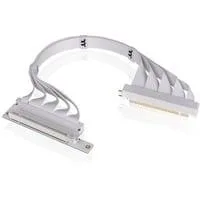 PCI-E 4.0 Dual 90° Riser Cable, Kabel weiß, 40cm
