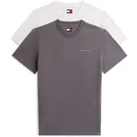 Tommy Jeans T-Shirt TJM SLIM FIT LINEAR 2PACK (Packung, 2-tlg) Rundhals, Jersey