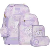 Beckmann Schulrucksack Active Air (6tlg., inkl. Sportrucksack, Federmappe, Schlamperetui, Regenhülle, Buttons)