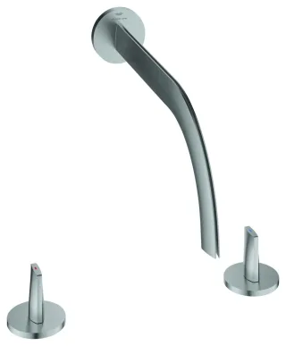 GROHE 3-Loch-Waschtisch-Wandbatterie, Atrio Icon 3D 20665 edelstahl, 20665SD0 20665SD0