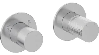 Neuesbad Serie 600 Hexa horizontale Unterputz Brausearmatur mit Umstellung, edelstahl gebürstet NB1DEBHS_F46P1