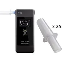 ACE Alkoholtestgerät Atemalkoholtester +25 Mundstücke 107075, inkl. Display