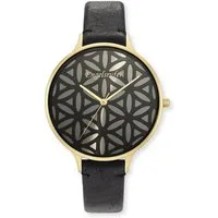 Engelsrufer Quarzuhr Lebensblume ERWA-LIFL-LBK1-LG, Armbanduhr, Damenuhr, Lederarmband, analog