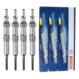 4 Bosch Gl?hkerzen GLP221 Dacia Logan Mercedes A B Klasse Nissan Qashqai 1,5