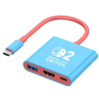 3-in-1 Type-C Portable TV Dock Adapter with 4K60Hz HD / USB3.0 / PD100W USB-C for SteamDeck Laptops Phones Tablets Compa