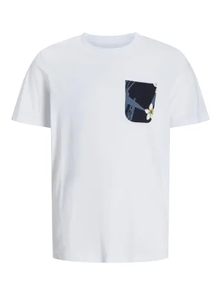 JACK&JONES - JJHAWAII POCKET TEE SS JNR white - Gr. - 176