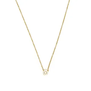 Luxenter Halskette mit 18-karätiger Gelbgold-Finish – Alphabet