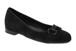 ara Damenschuhe 12-20605 Siena Schwarz Velour Rauhleder Blockabsatz