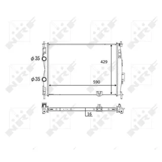 NRF Motork?hler gel?tet Nissan Qashqai 1 59061