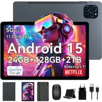 TABWEE T9 11" FHD Android 16 Tablet mit Tastatur Maus Hülle 8000 mAh WiFi Tablet (11", 128 GB, Android16, Android 16, FHD Display, Widevine L1, Gemini AI, 13 MP)