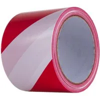 Absperrkette Absperrband rot/weiß – 75 mm × 100 m