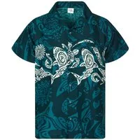 King Kameha Hawaiihemd Maori Chest Funky Hawaii-Hemd Herren Kurzarm Front-Tasche Unisex