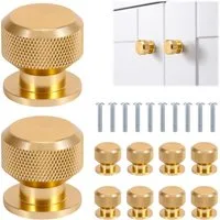 BlingBin Möbelknopf 10/12 Stück 30mm Möbelknöpfe Türgriff, Schrankknöpfe Schubladenknöpfe (10 Stück, 10-St., 30x30 mm), Kommode Türgriffe, Knöpfe für Schränke, Kleiderschrank