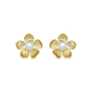 Luxenter Ohrringe mit weißen Perlen in 18k Gold - Miclaw