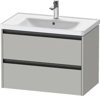 Duravit Ketho.2 Waschtischunterbau wandhängend Betongrau Matt 784x455x549 mm - K25283007070000 K25283007070000